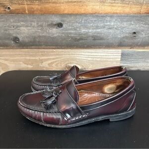 Allen Edmonds Stowe Mens Burgundy Tassel Slip On Designer Loafers 10D